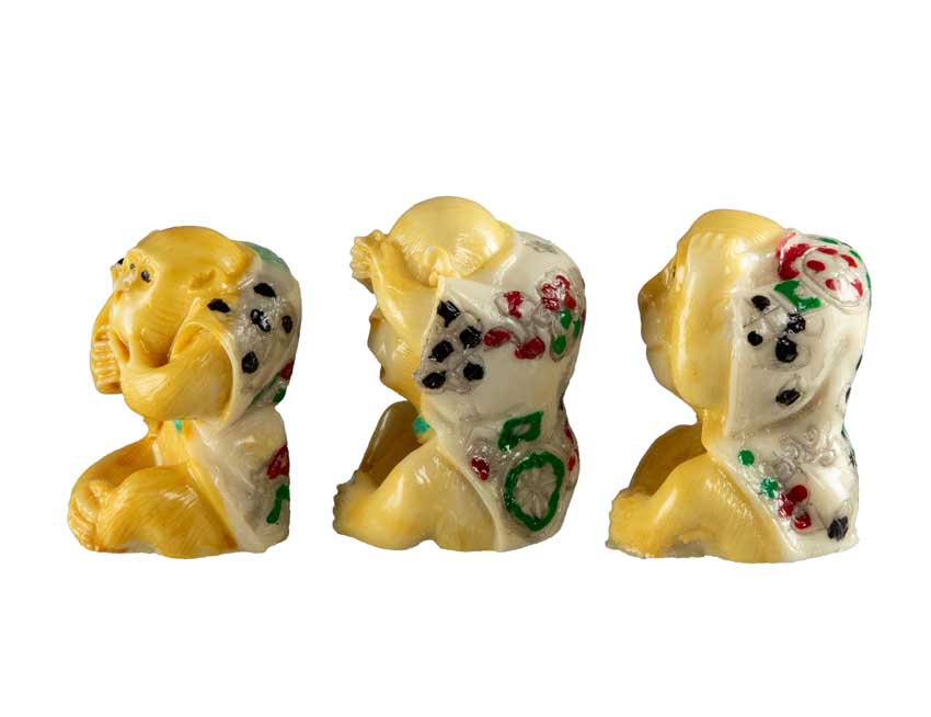 3 Singes De La Sagesse – Figurines En Résine