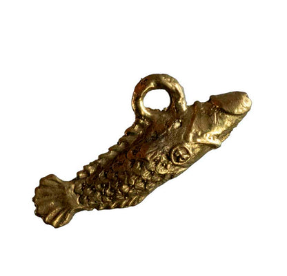Porte-Clé Zizi Poisson En Laiton – Artisanat Thaïlandais