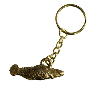Porte-Clé Zizi Poisson En Laiton – Artisanat Thaïlandais