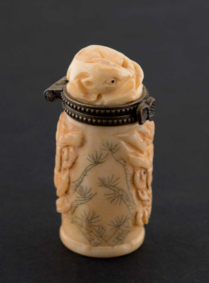 Petite Boîte Décorative Chouette En Os De Bovin – Artisanat Chinois