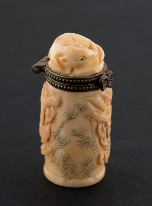 Petite Boîte Décorative Chouette En Os De Bovin – Artisanat Chinois