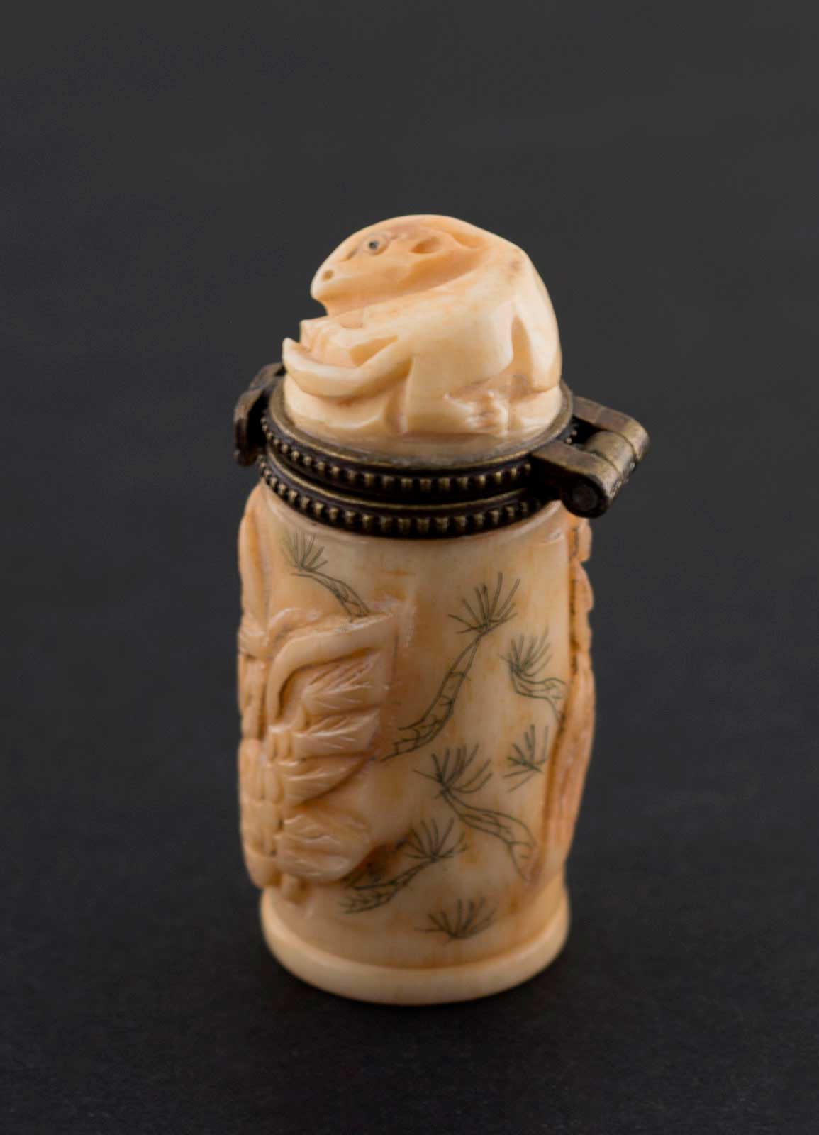 Petite Boîte Décorative Chouette En Os De Bovin – Artisanat Chinois