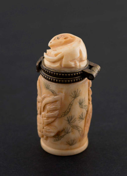 Petite Boîte Décorative Chouette En Os De Bovin – Artisanat Chinois