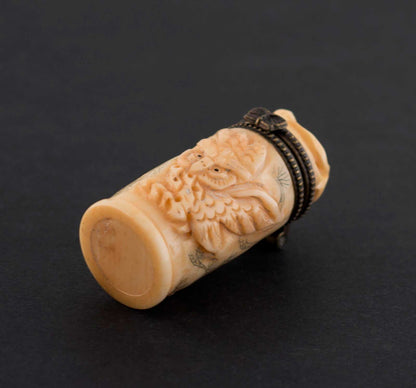 Petite Boîte Décorative Chouette En Os De Bovin – Artisanat Chinois