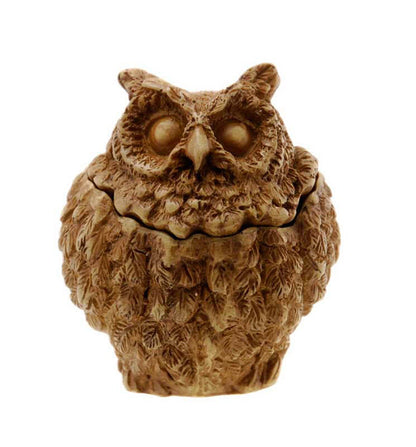 Boîte À Bijoux Chouette En Résine – Figurine Artisanale Du Népal