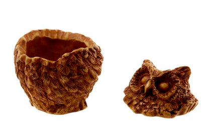 Boîte À Bijoux Chouette En Résine – Figurine Artisanale Du Népal