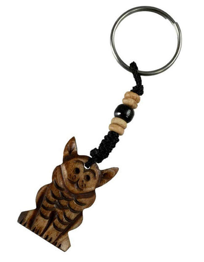 Porte-Clés Chat Artisanal en Os de Bovin – Artisanat du Népal