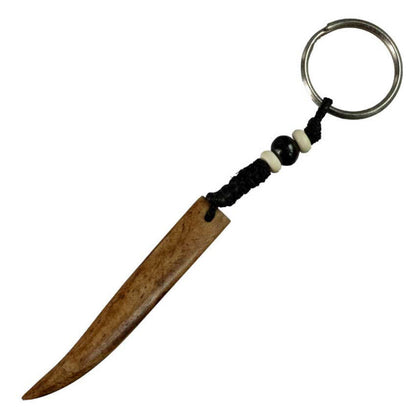 Porte-Clés Artisanal Sculpté en Os de Bovin – Artisanat Traditionnel du Népal