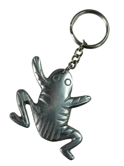 Porte-clé Grenouille Original en Aluminium – Artisanat Fait Main du Népal