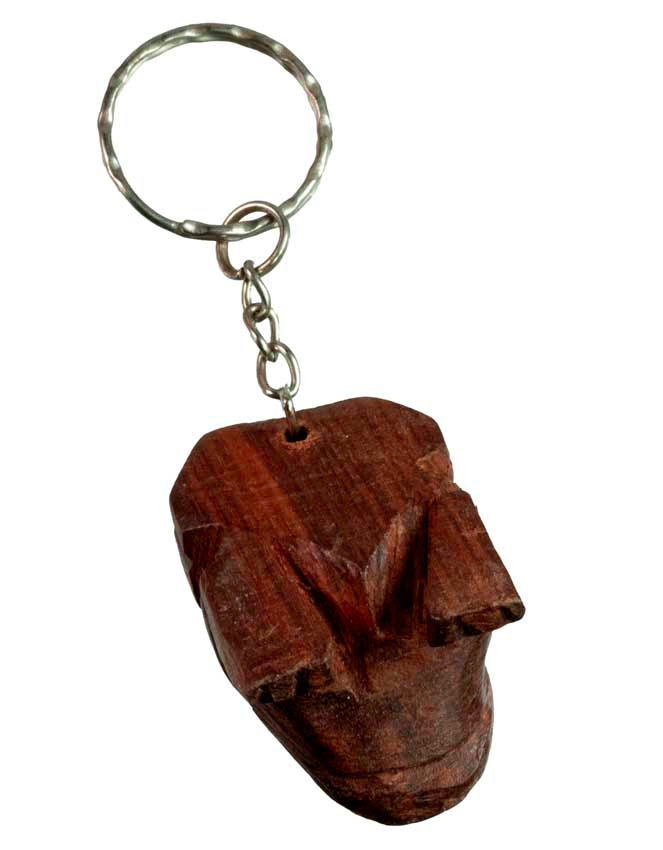 Porte-Clés Grenouille en Bois Marron Artisanal du Népal