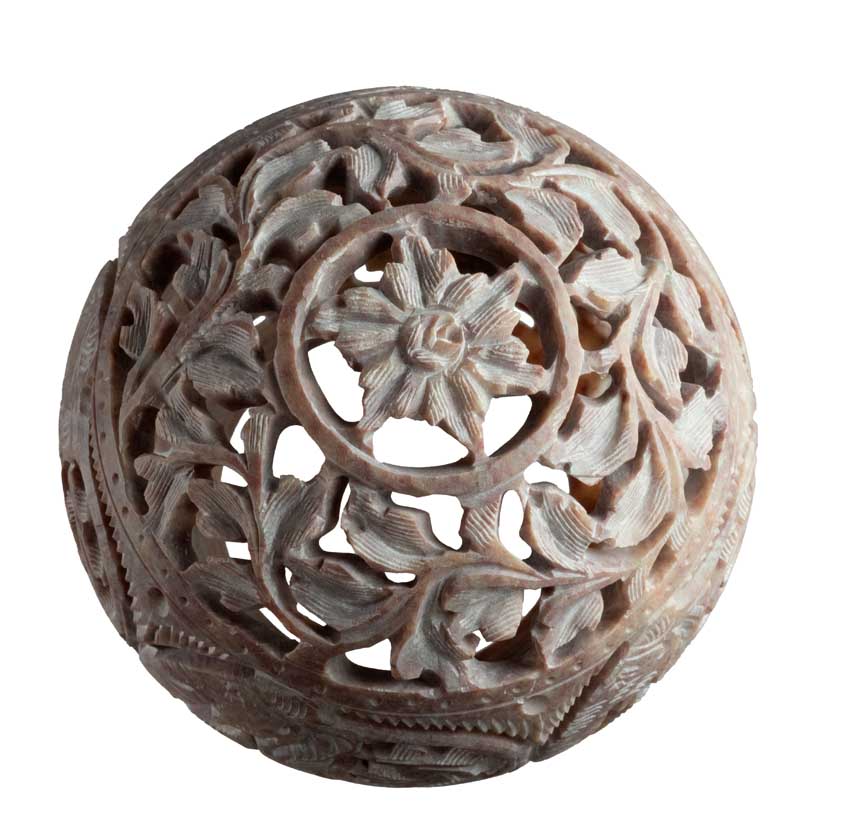 Photophore En Stéatite – Lampe Porte Bougie Artisanale Indienne