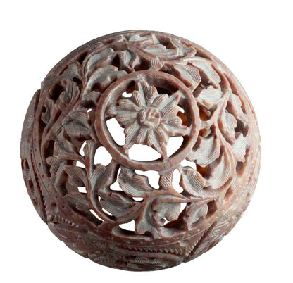 Photophore En Stéatite – Lampe Porte Bougie Artisanale Indienne