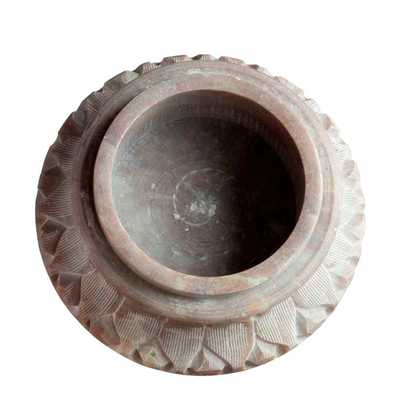 Photophore En Stéatite – Lampe Porte Bougie Artisanale Indienne