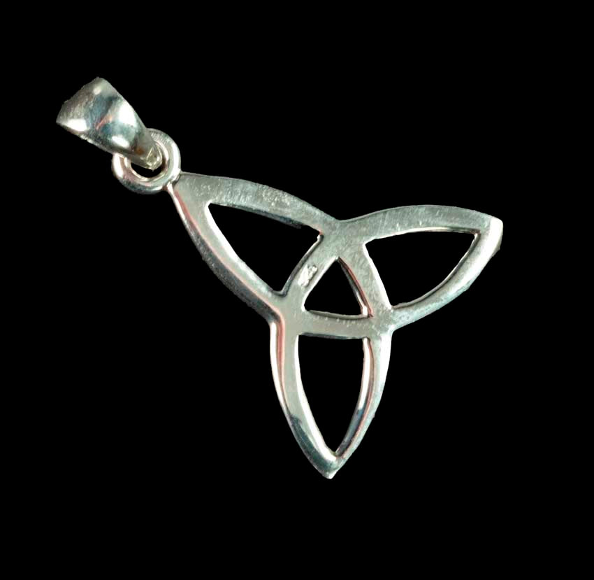 Pendentif Triquetra en argent 925 – Bijou ethnique symbole celtique de la trinité