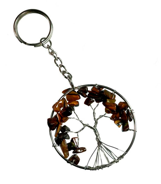 Arbre de Vie Marron – Bijou de Sac et Porte-Clés en Métal
