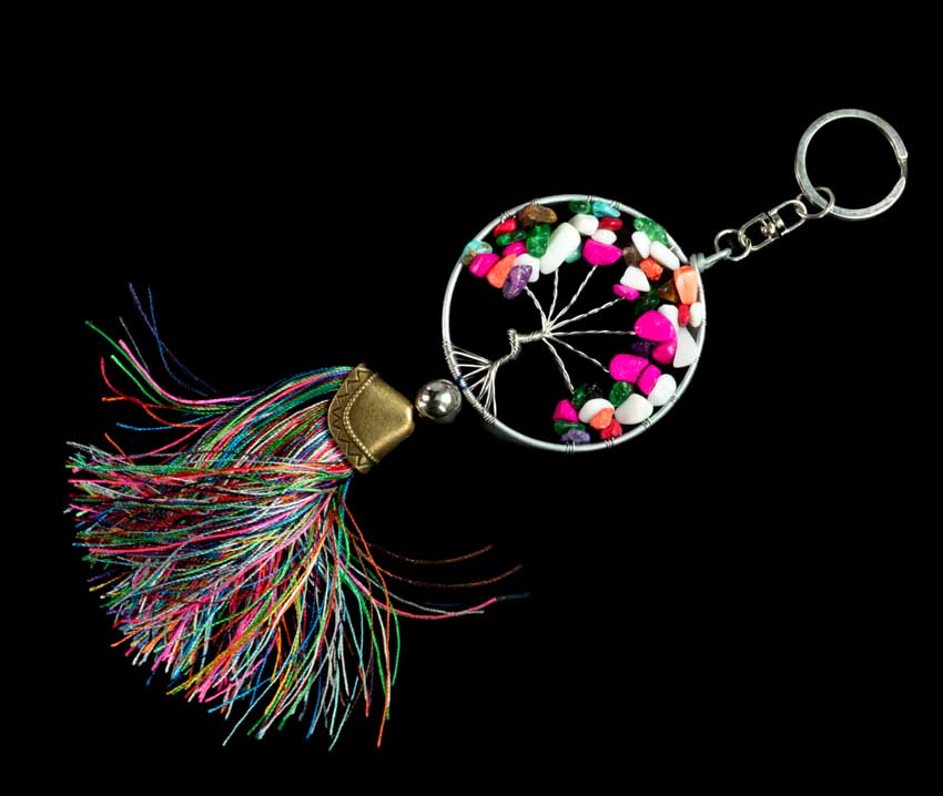 Arbre de Vie Multicolore Bijoux de Sac - Porte Clés