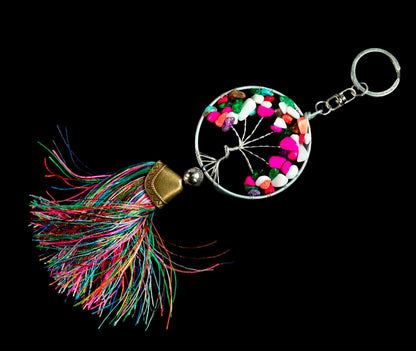 Arbre de Vie Multicolore Bijoux de Sac - Porte Clés