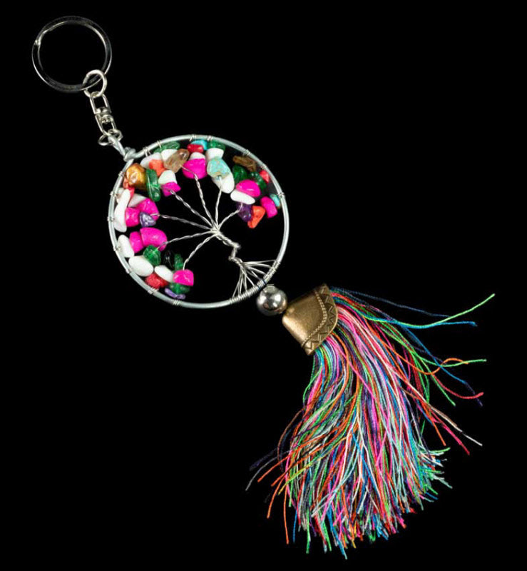 Arbre de Vie Multicolore Bijoux de Sac - Porte Clés