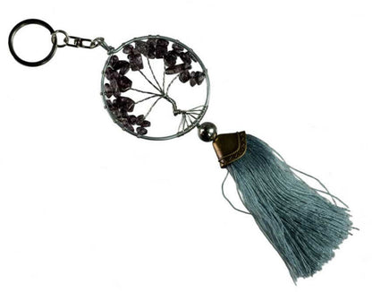 Arbre de Vie Gris Fumé Bijoux de Sac - Porte Clés