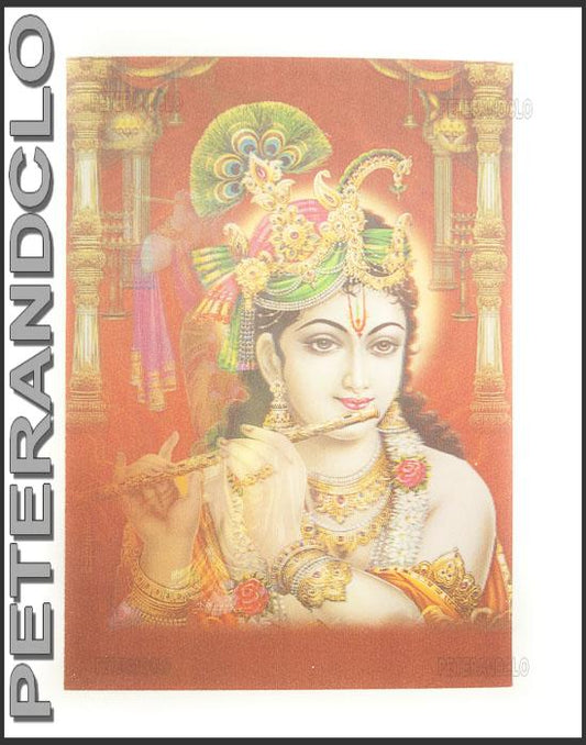 Carte Lenticulaires Krishna et Radha – Divinités Hindoues en Relief