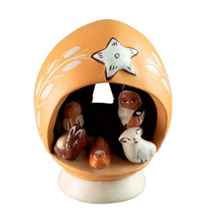 Crèche De Noël Du Pérou En Terre Cuite – Artisanat Andin Et Tradition Chrétienne