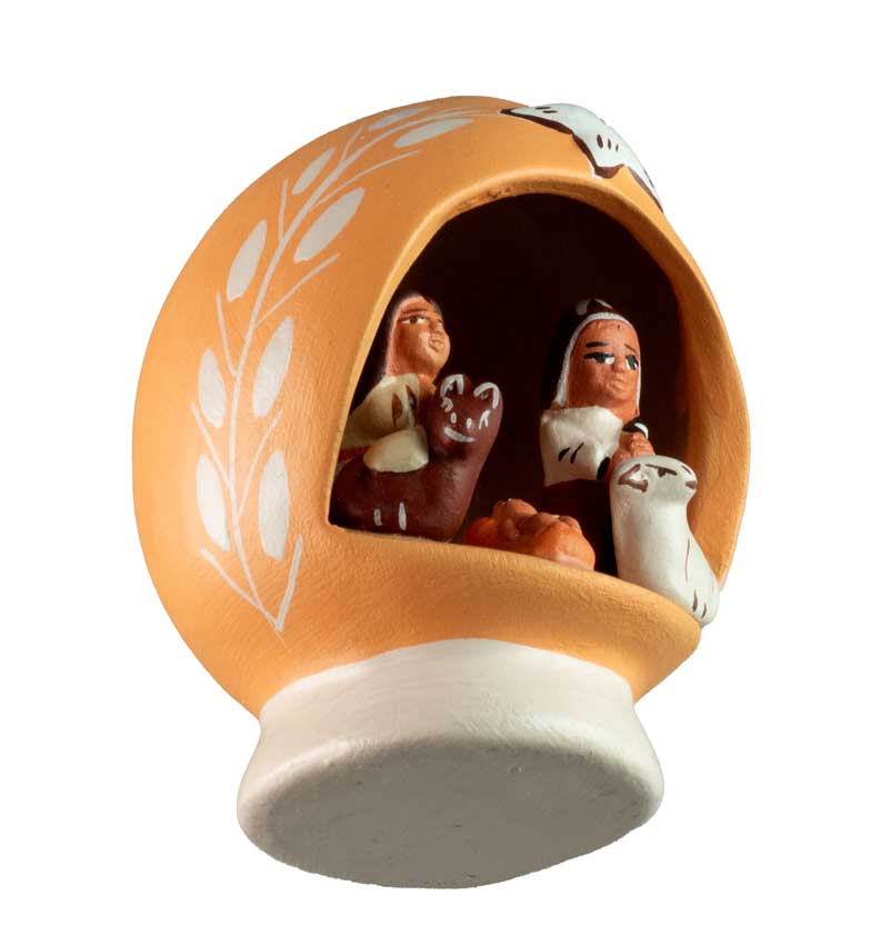 Crèche De Noël Du Pérou En Terre Cuite – Artisanat Andin Et Tradition Chrétienne