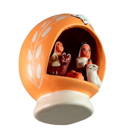 Crèche De Noël Du Pérou En Terre Cuite – Artisanat Andin Et Tradition Chrétienne