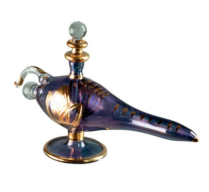 Lampe d'Aladin en Verre Soufflé Bleue – Artisanat Indien