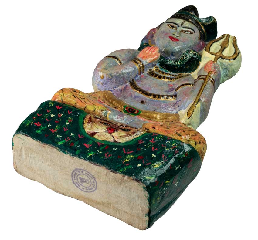 Statue Shiva 31 cm en Pierre – Divinité Hindoue, Artisanat Népalais