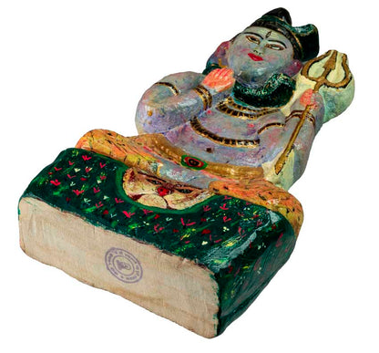 Statue Shiva 31 cm en Pierre – Divinité Hindoue, Artisanat Népalais