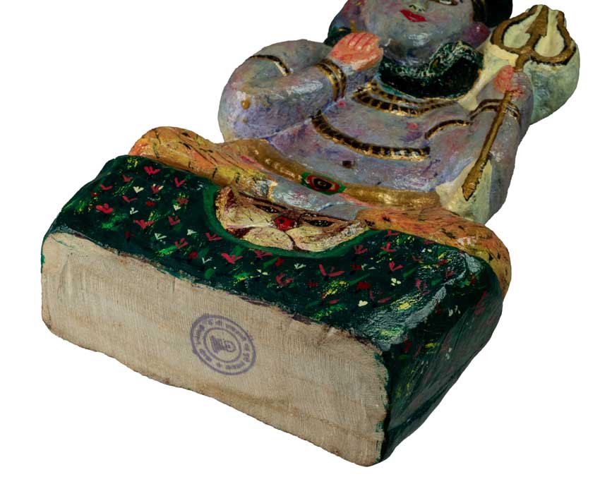 Statue Shiva 31 cm en Pierre – Divinité Hindoue, Artisanat Népalais