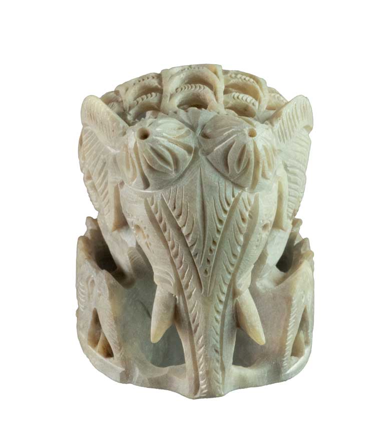 Statue Éléphant En Pierre – Mère Et Ses Petits – Artisanat Indien
