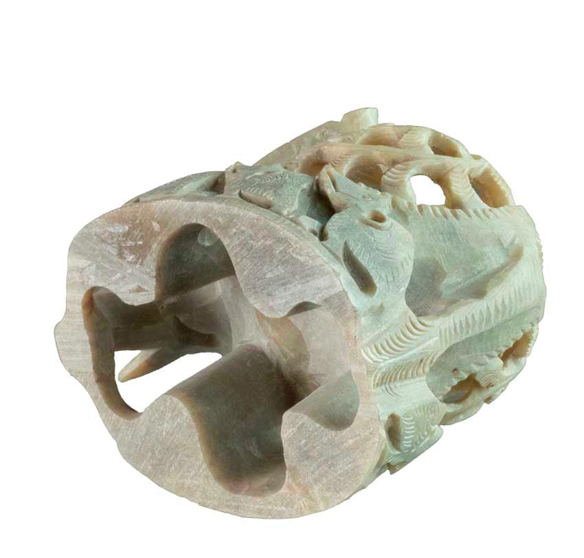 Statue Éléphant En Pierre – Mère Et Ses Petits – Artisanat Indien