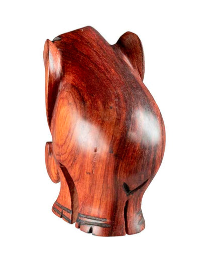 Statuette Éléphant En Bois – Artisanat Africain Fait Main