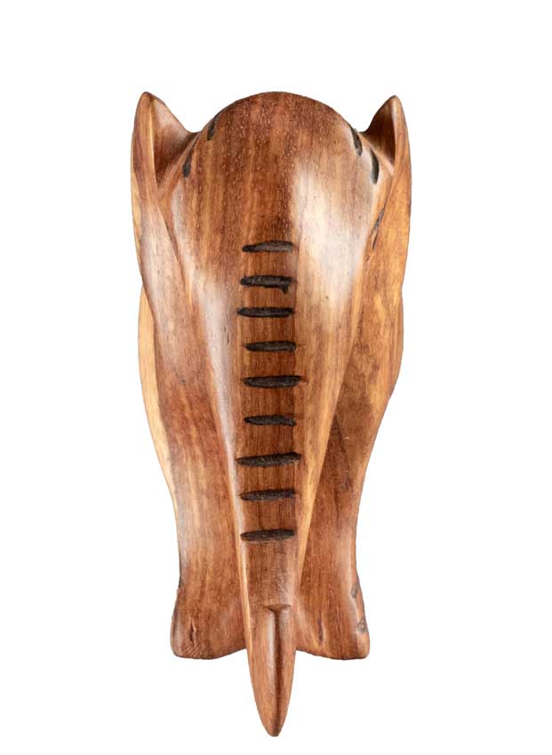 Statuette Éléphant En Bois – Artisanat Africain Fait Main