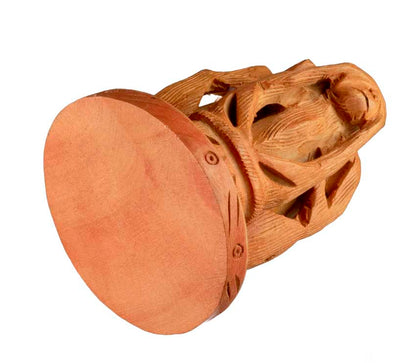 Statue 3 Singes De La Sagesse En Bois Sur Socle – Artisanat Indien