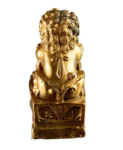 Paire de Lions Fu Foo Feng Shui 6,6 cm – Chiens Gardiens Chinois en Métal
