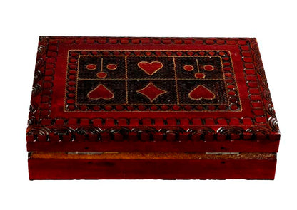 Boîte de Rangement pour Cartes à Jouer En Bois – Artisanat Polonais