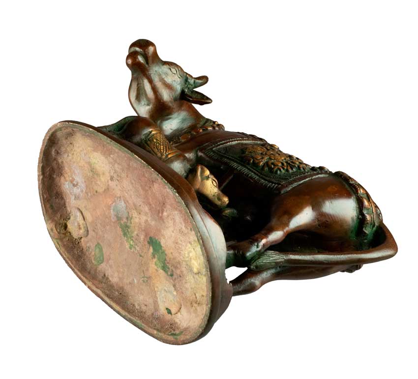 Statue Vache Sacrée Gao Mata 18,5 cm – Artisanat Indien en Laiton