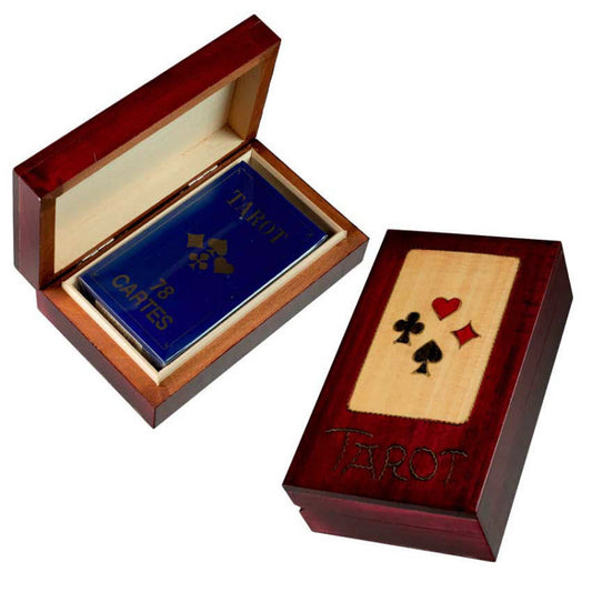 Boîte de Rangement pour Cartes de Tarot En Bois – Artisanat Polonais