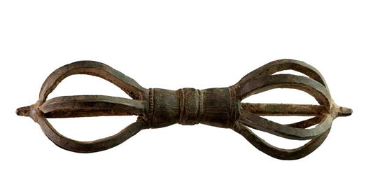 Vajra Dorje Tibétain À 7 Branches En Fer – Sceptre Rituel Bouddhiste Vajrayana – Népal