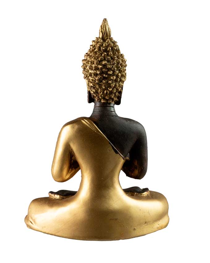Statue Bouddha Thaïlandais Anjali Mudra 12 cm – Sculpture en polyrésine à la symbolique spirituelle