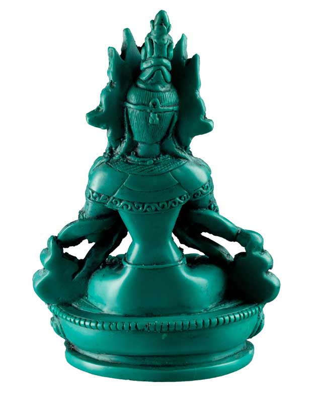 Statue Vajradharma en Résine Turquoise 14,5 cm – Artisanat Népalais