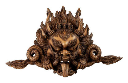 Masque Cheppu en Résine Beige 37 cm – Décoration Murale Népal