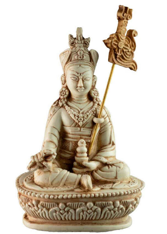 Statue Padmasambhava Gourou Rinpoché en Résine Bleue 14,5 cm – Artisanat Népalais