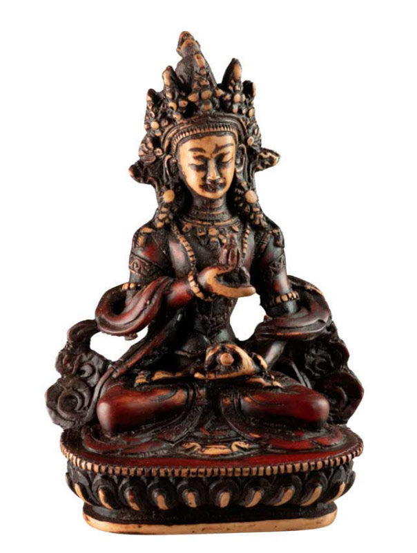 Statue de Vajrasattva (Dorje Sempa) en Résine Bicolore – Artisanat du Népal