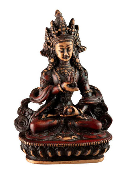 Statue de Vajrasattva (Dorje Sempa) en Résine Bicolore – Artisanat du Népal