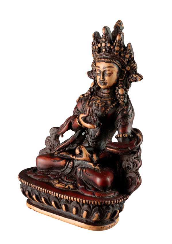 Statue de Vajrasattva (Dorje Sempa) en Résine Bicolore – Artisanat du Népal