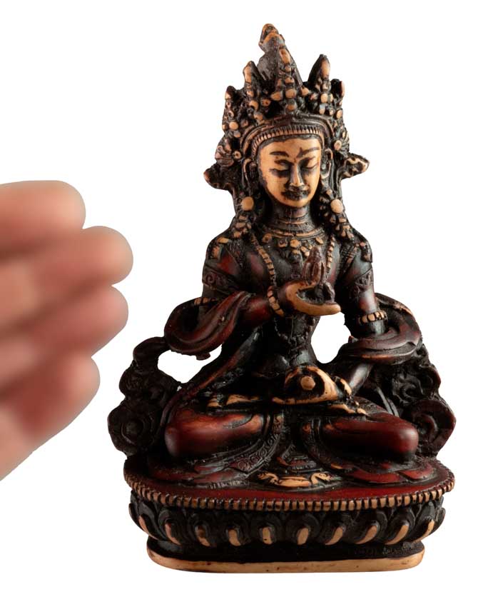 Statue de Vajrasattva (Dorje Sempa) en Résine Bicolore – Artisanat du Népal
