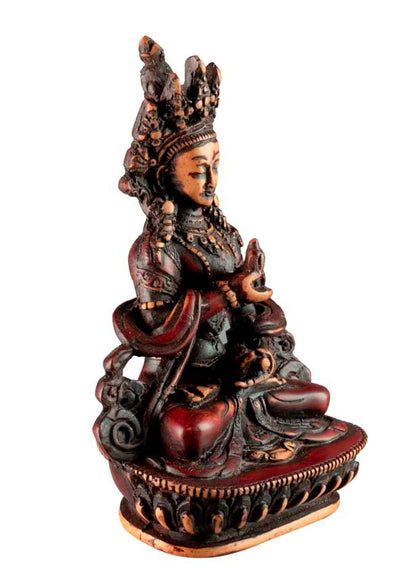 Statue de Vajrasattva (Dorje Sempa) en Résine Bicolore – Artisanat du Népal